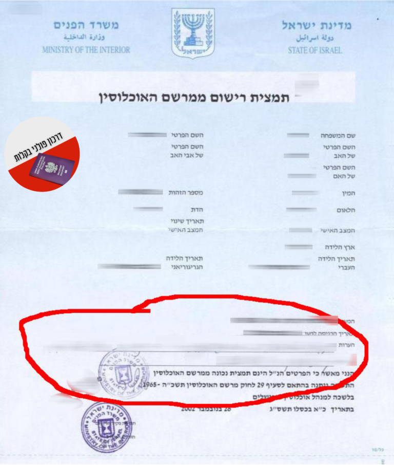 תעודת לידה מקורית